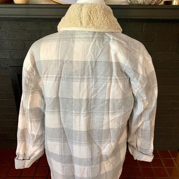 NWOT Free people Woodlands plaid Sherpa jacket - Picture 4 of 4